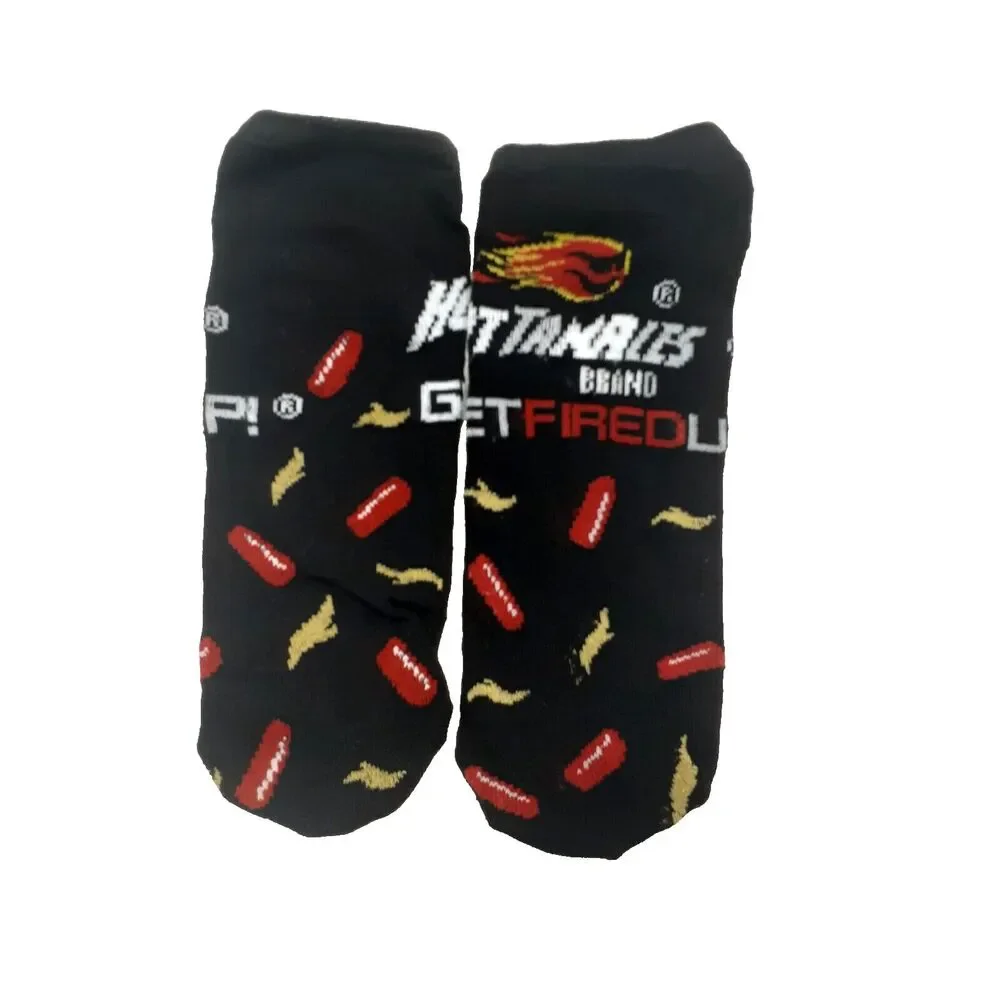 Hot Tamales Candy Food Novelty Mens Adult Sz 6-12 6-pair Low Cut Socks NWOT
